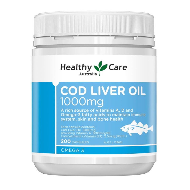 Healthy care Cod Liver oil 1000mg -  200 Capsule