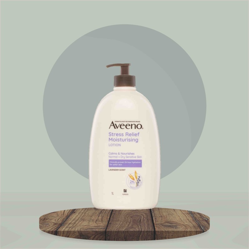 Aveeno Stress Relief Moisturising Lavender Scent Body Lotion 1L
