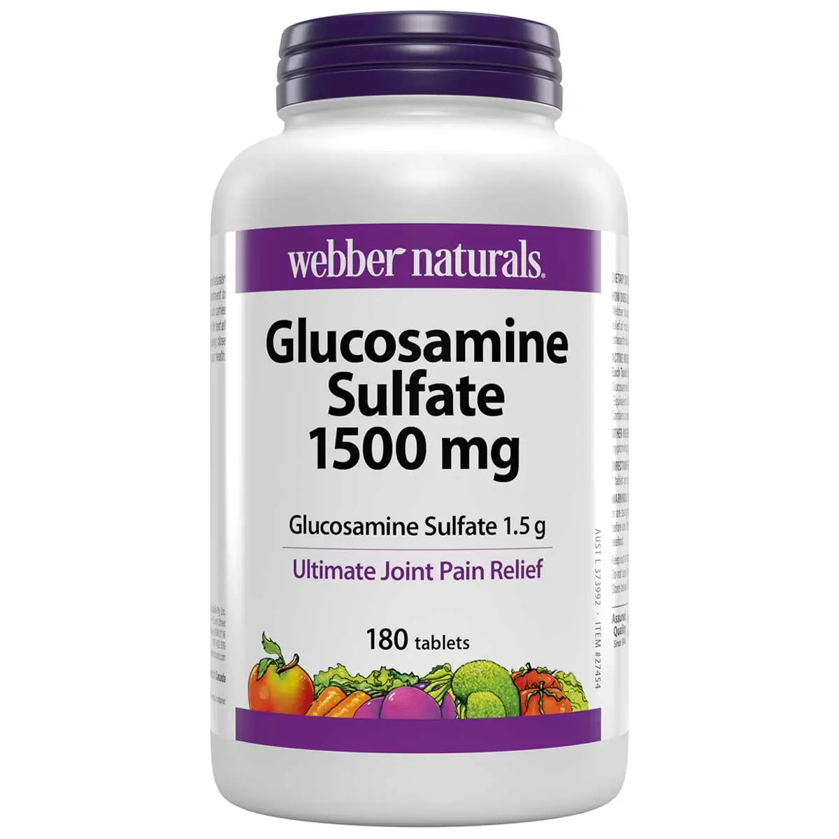 Webber Naturals Glucosamine Sulfate 1500mg 180 Tablets