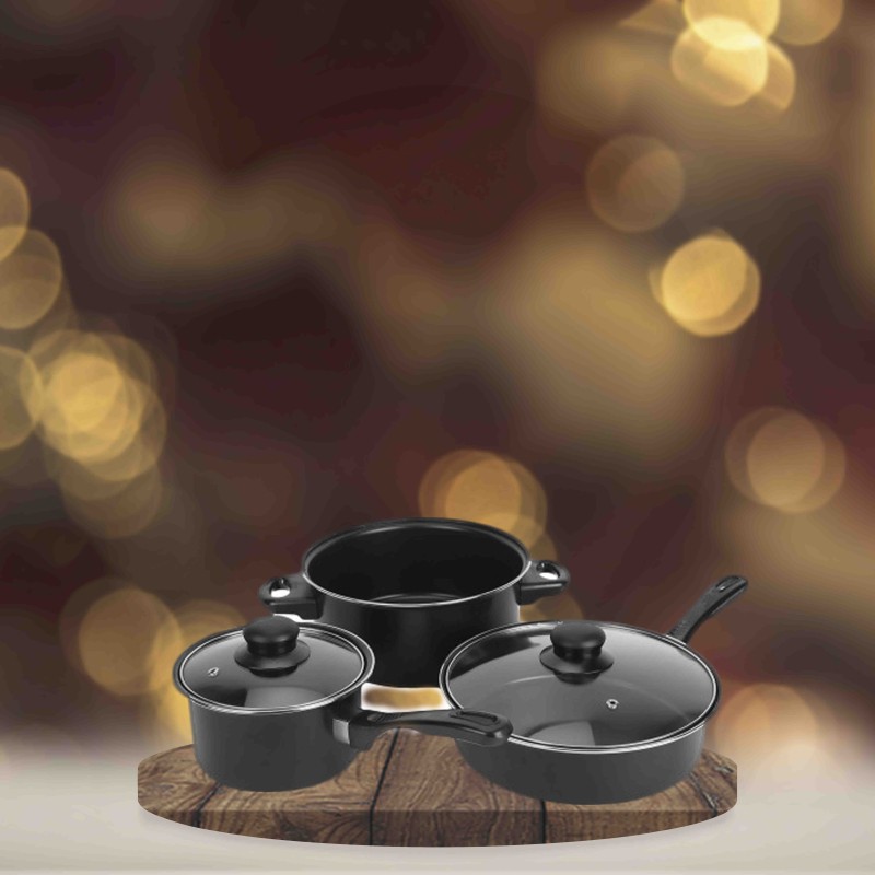 Anko Non-Stick Carbon Steel Cook Set of 3