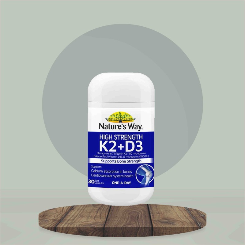 Nature's Way Osteo K Vitamin K2 + D3 180mcg 30 Softgel Capsules