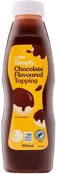 Coles Simply Chocolate Flavoured Topping (600 ml)