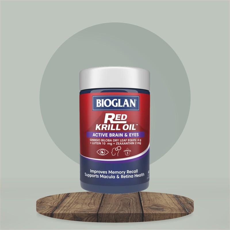 Bioglan Red Krill Oil™ Active Brain & Eyes 60 Capsules