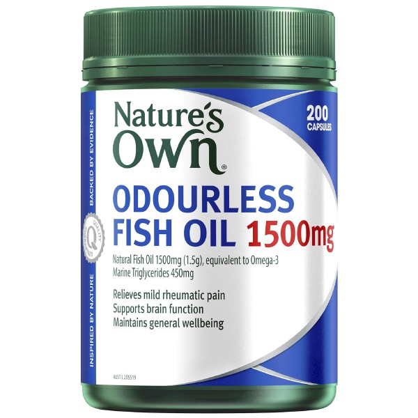 Natures Own Odourless Fish Oil 1500mg 200 Capsules