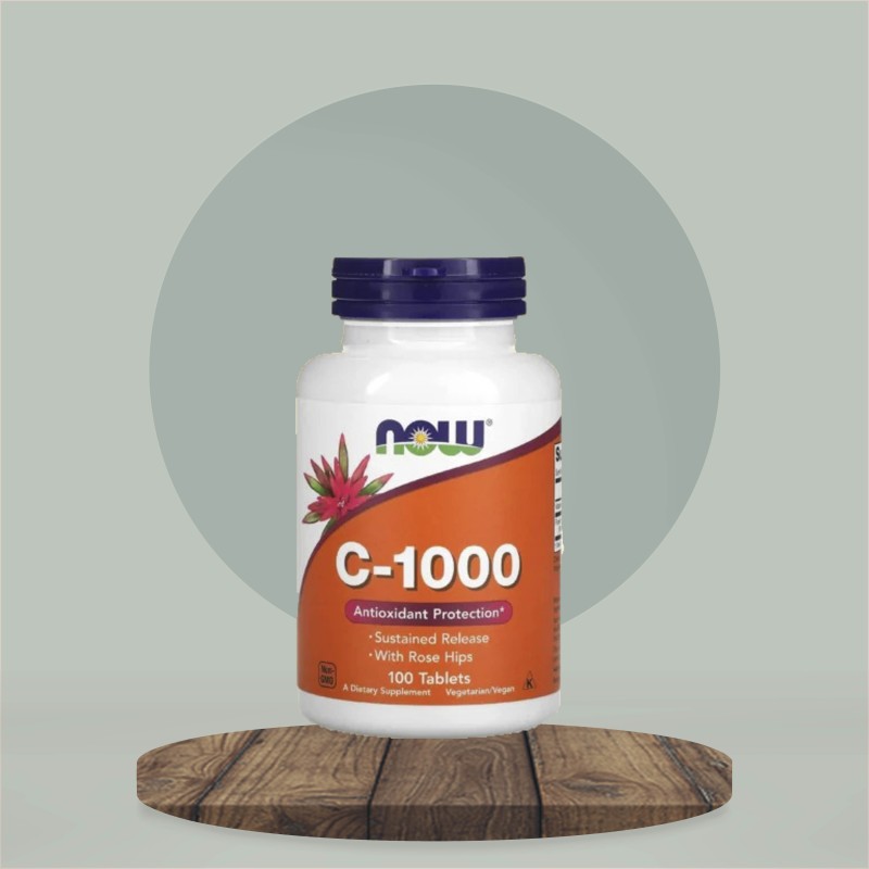NOW C-1000 Antioxidant Protection With Rose Hips 100 Tablets
