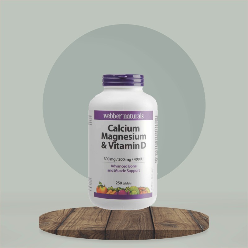 Webber Natural Calcium Magnesium and Vitamin D Bone Muscle Support 250 Tablets