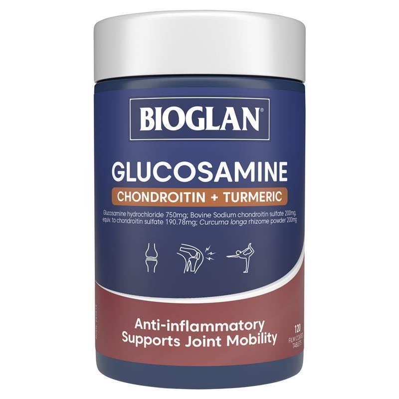 Bioglan Glucosamine + Chondroitin + Turmeric 120 Tablets