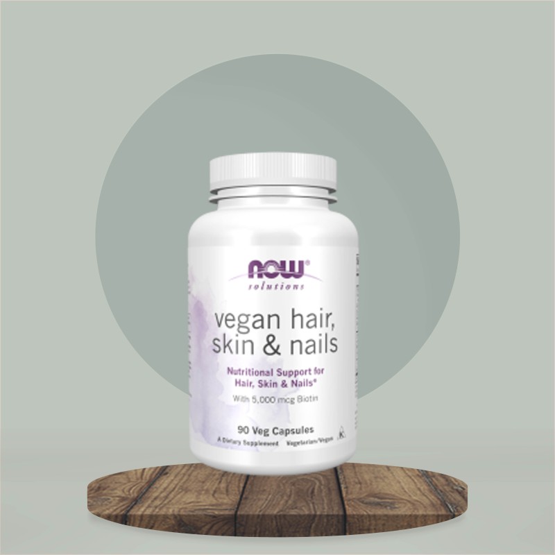 NOW VEGAN HAIR, SKIN & NAILS VEG. 90 CAPSULES
