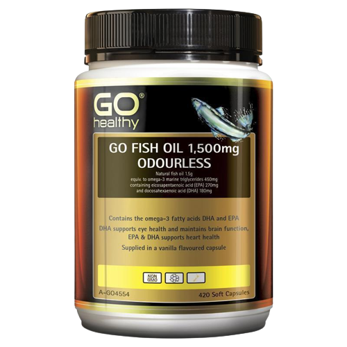 GO Healthy GO Fish Oil 1,500mg Odorless 420 Caps