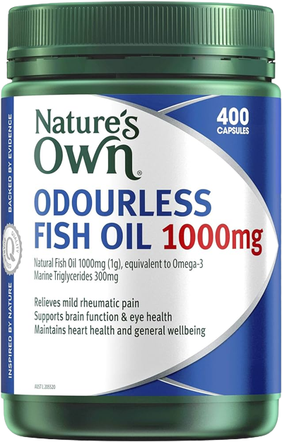 Natures Own Odourless Fish Oil 1000mg 400 Capsules