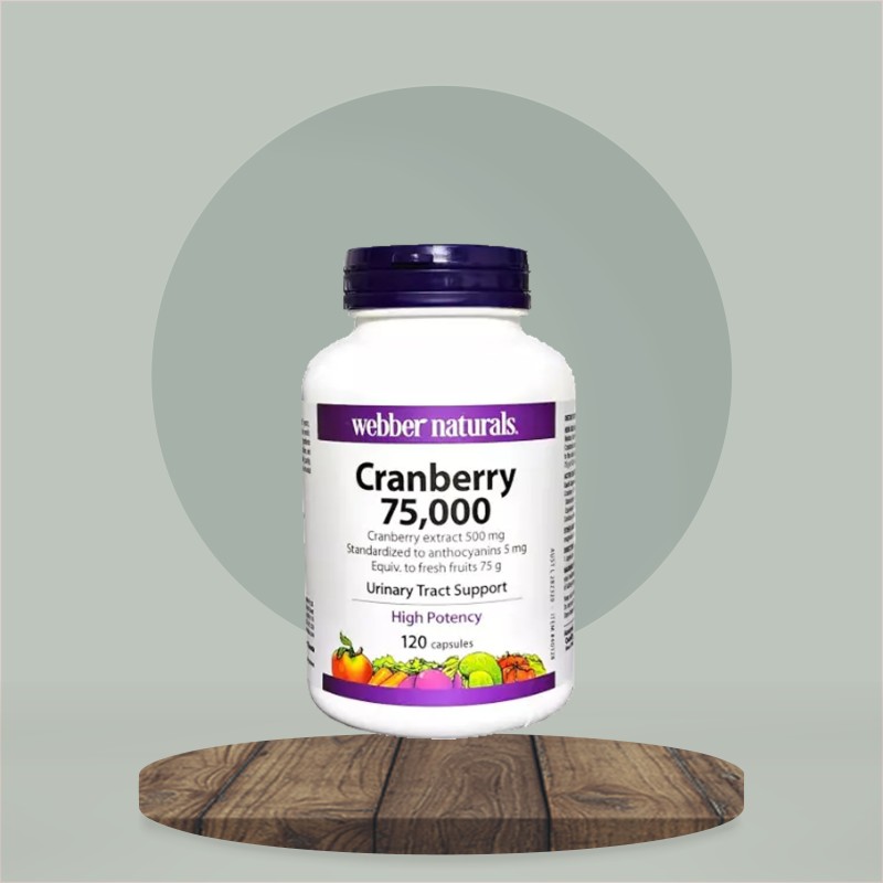Webber Naturals Cranberry 75,000 120 Capsules