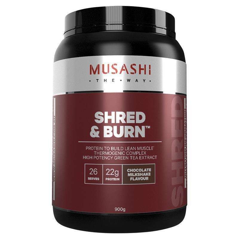 Musashi Shred & Burn Chocolate Milkshake Flavour 900g