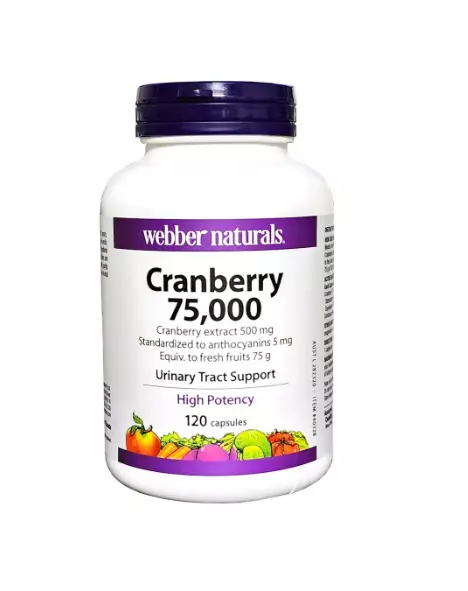 Webber Naturals Cranberry 75,000 120 Capsules