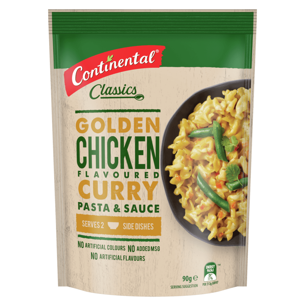 Continental Chicken Curry Pasta & Sauce Serves 2 / 90g