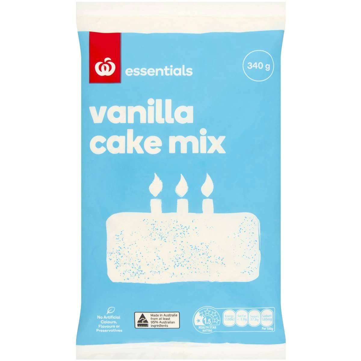 Woolworths Essentials Cake Mix Vanilla 340g