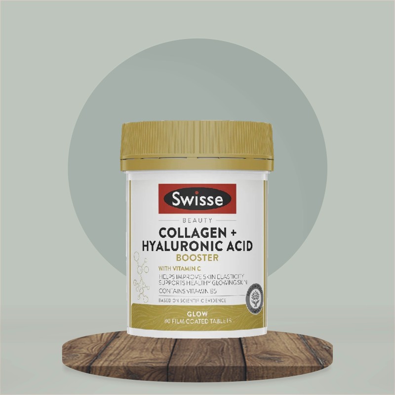 Swisse Beauty Collagen + Hyaluronic Acid Booster 80 Tablets